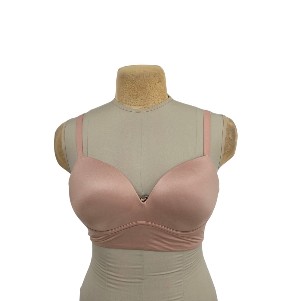 DOBREVA T-Shirt Bra Women 36C Beige Wireless Padded Smooth Comfort Lingerie